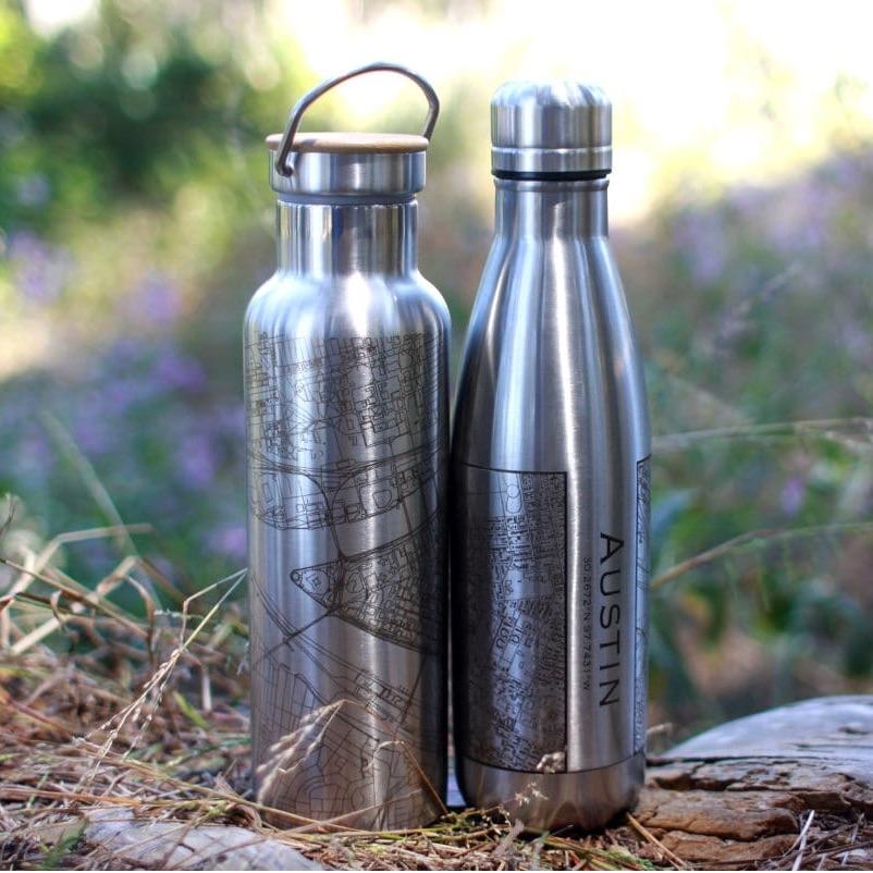 Custer State Park - South Dakota Map Insulated Bottle