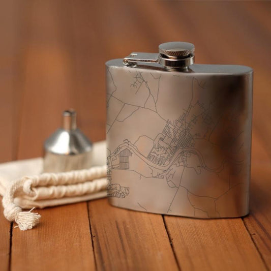 Marble Falls - Texas Map Hip Flask